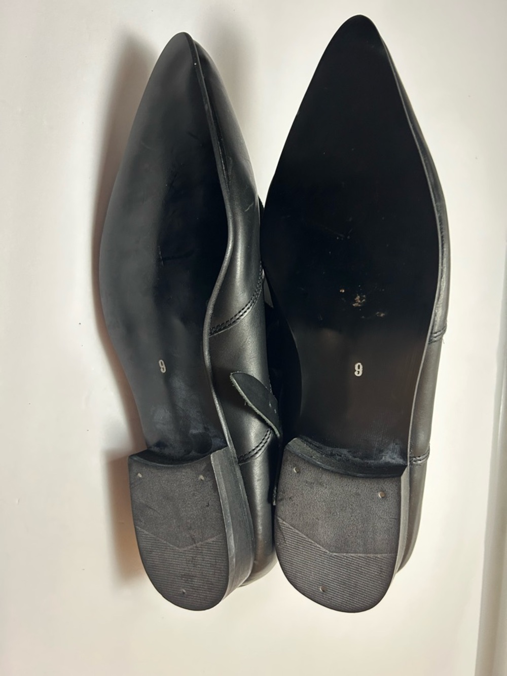 Underground Black Leather Pointed Buckle Ankle Boots - Picture 3 of 3